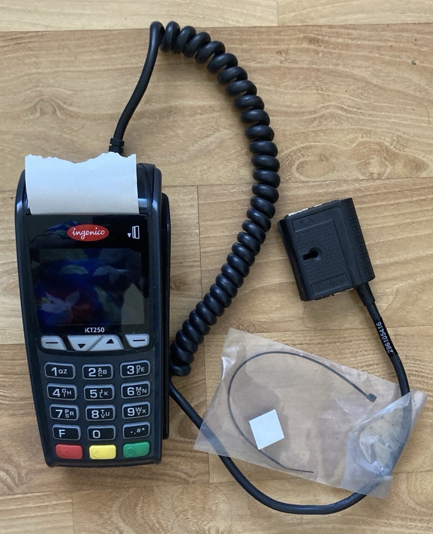 Ingenico EM / ICT250 Credit Debit Card Terminal Reader Printer & Power Supply