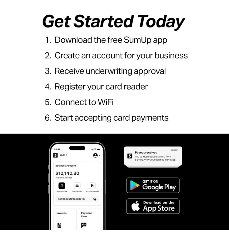 💪Solo Credit Card Payment Card Reader with Charging Station. Full Touch-Screen