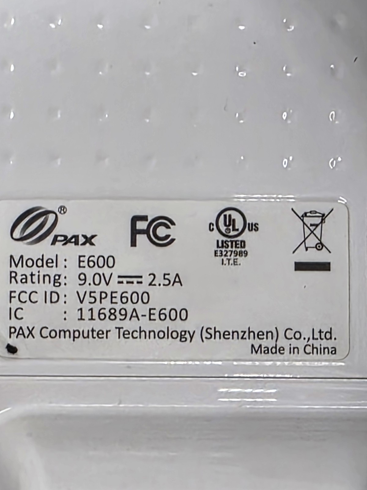 PAX E600 8″ All-In-One Android Terminal E600-A1100-0341-502-EA ~ Factory Reset