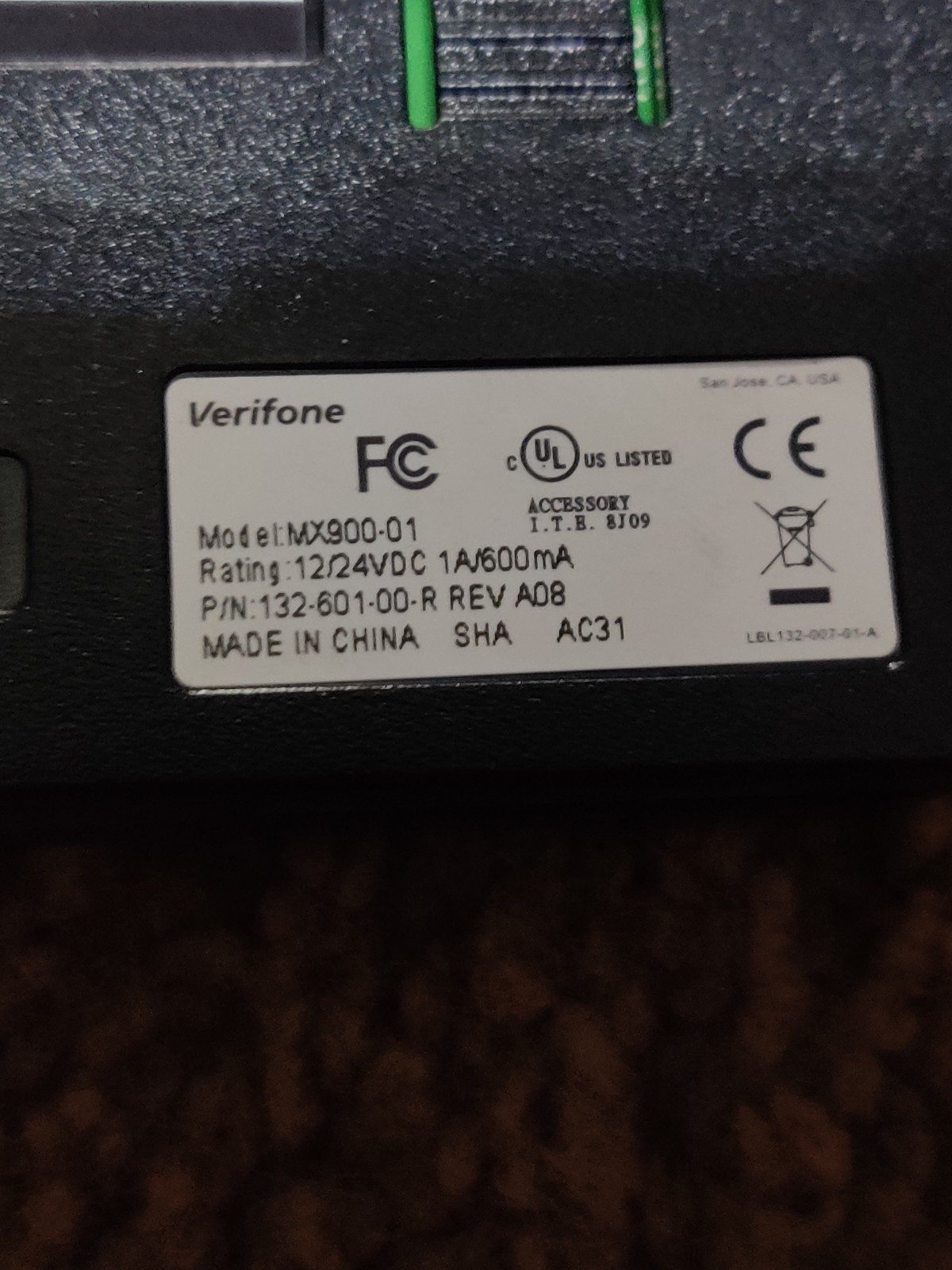 LOT OF 5 Verifone MX900-01 Input Output Block Interface 132-601-00-R for MX915