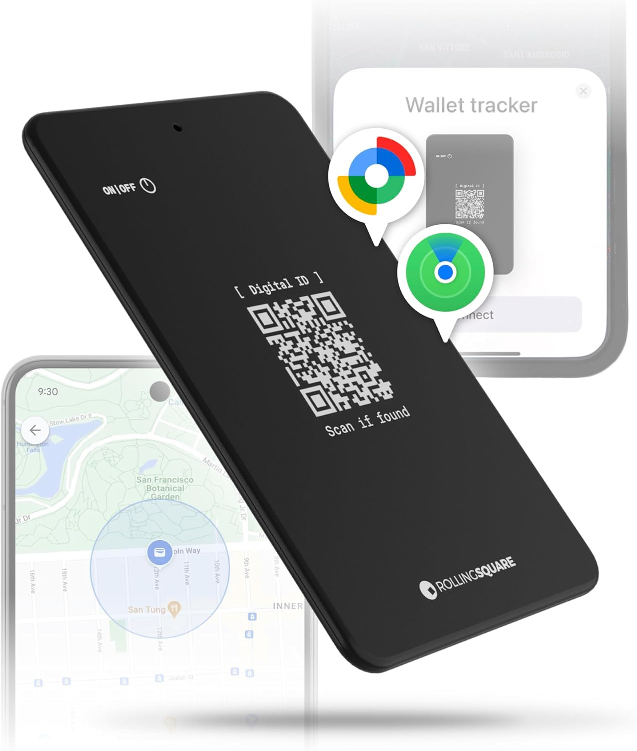 Aircard Dual – Bluetooth Wallet Tracker – Compatibile with Both Apple Ios Find M