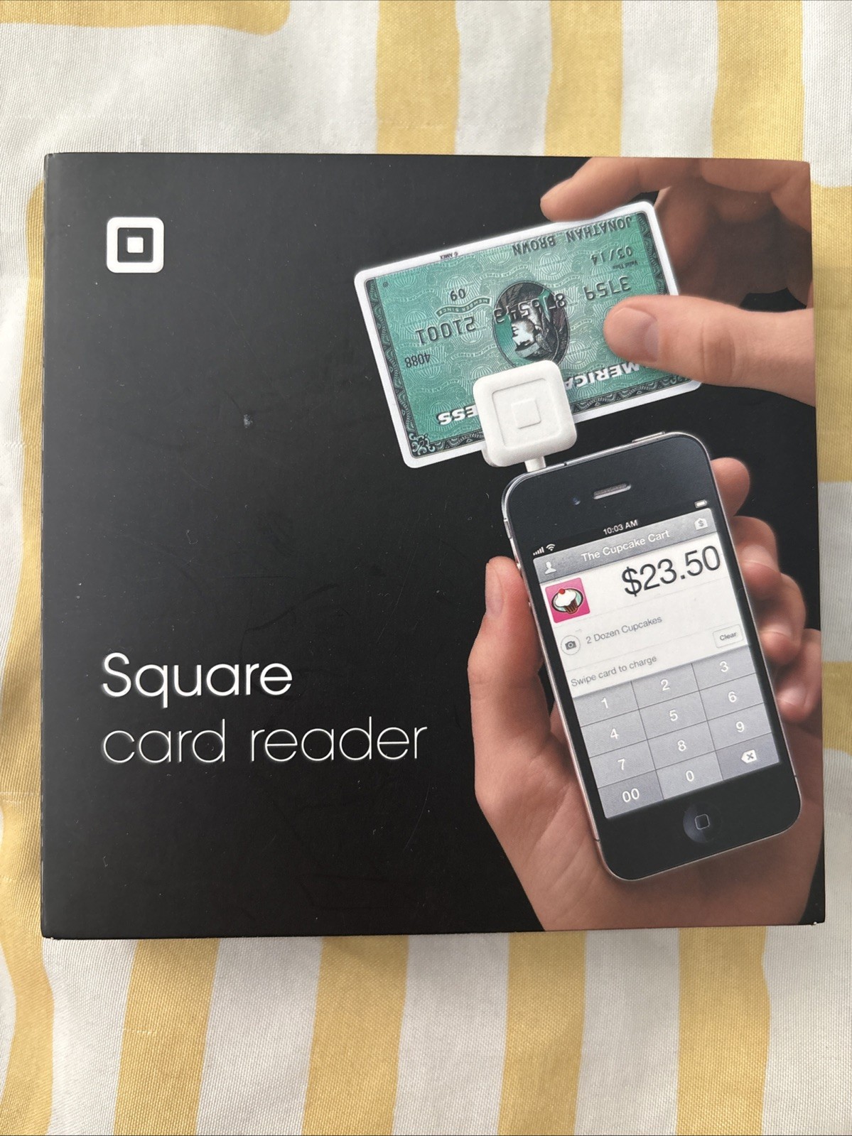 NEW Sealed Square Magstripe Credit Card Reader 3.5mm Headphone Jack Mobile POS