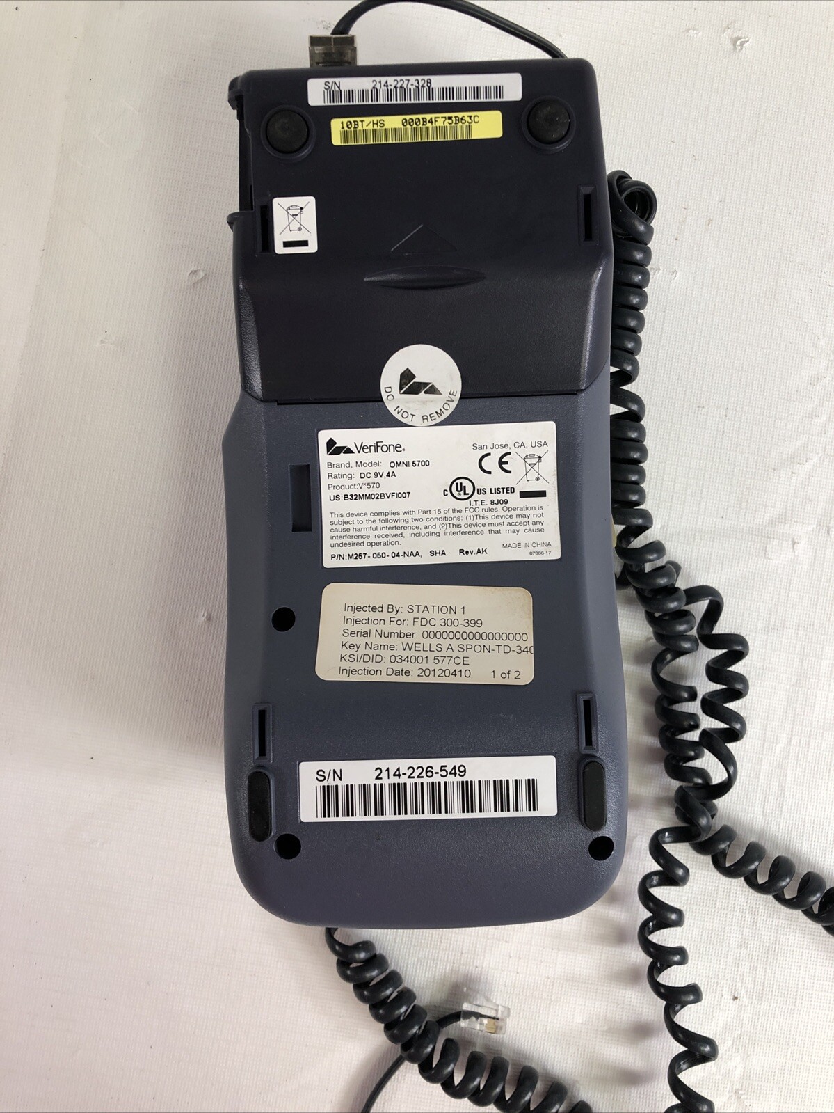 VERIFONE VX570 CREDIT CARD OMNI 5700