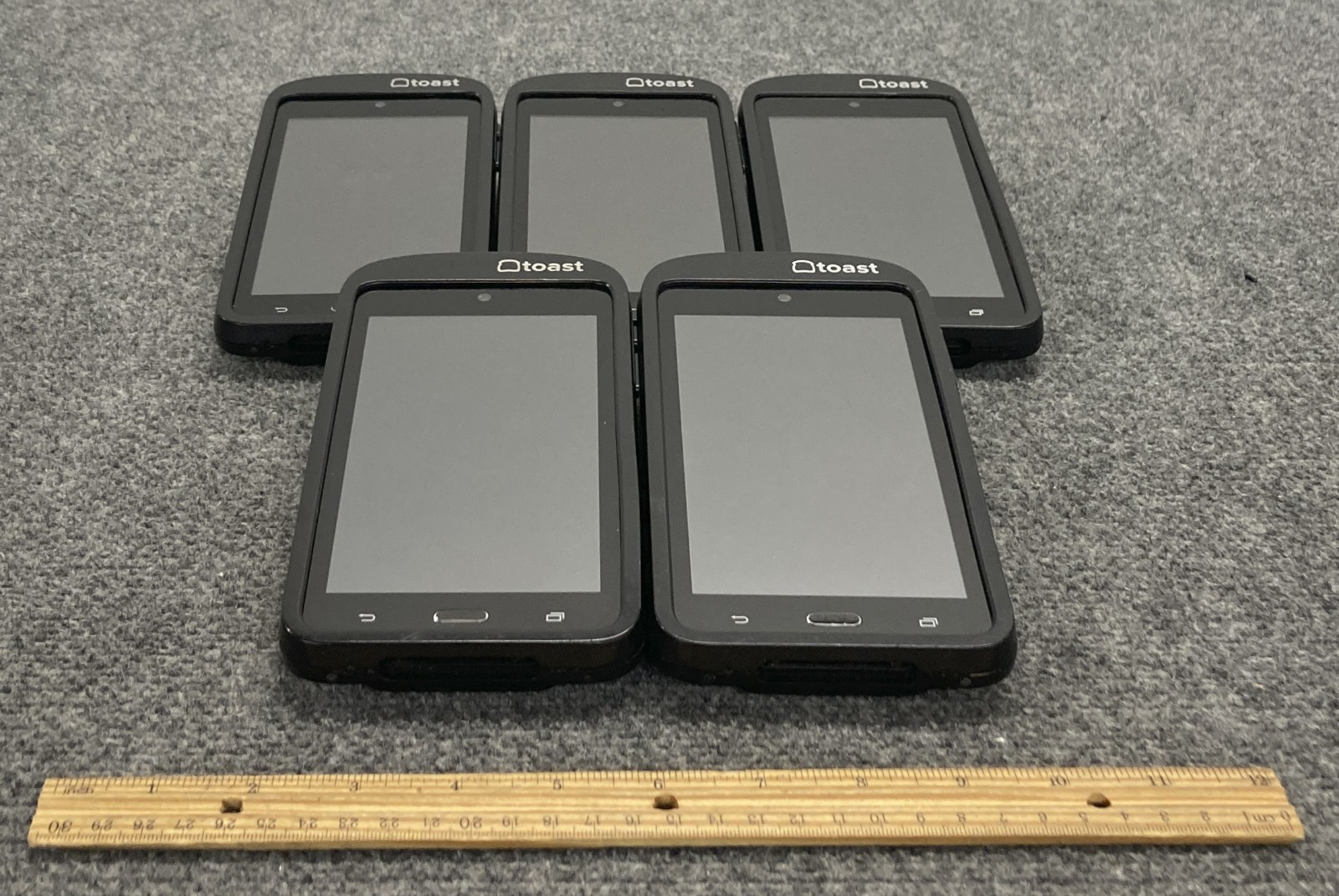 Lot of 5 Toast Go1 Handheld POS Terminals (Units Only)