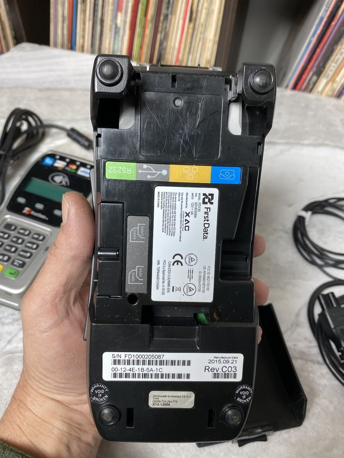 FIRST DATA FD-130 AND RP10 CREDIT CARD TERMINAL PIN PAD BUNDLE -FREE SHIPPING!