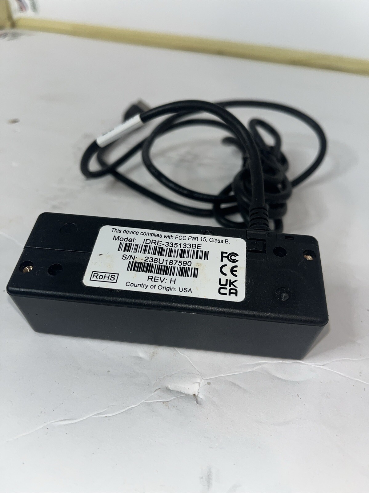 IDTech SecureMag MagStripe Reader, USB-HID, Black IDRE-335133BX