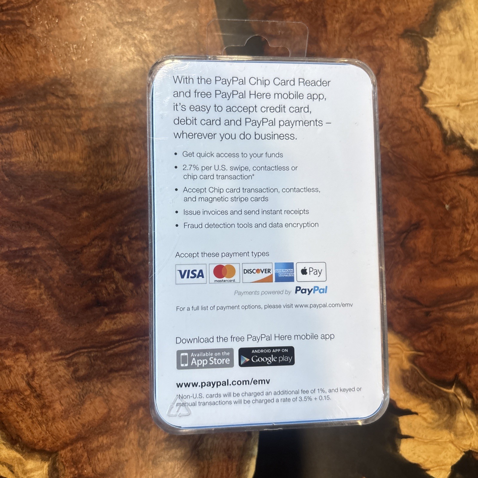 Paypal Chip Card Reader Contactless Enabled M010-PROD10-V2-5