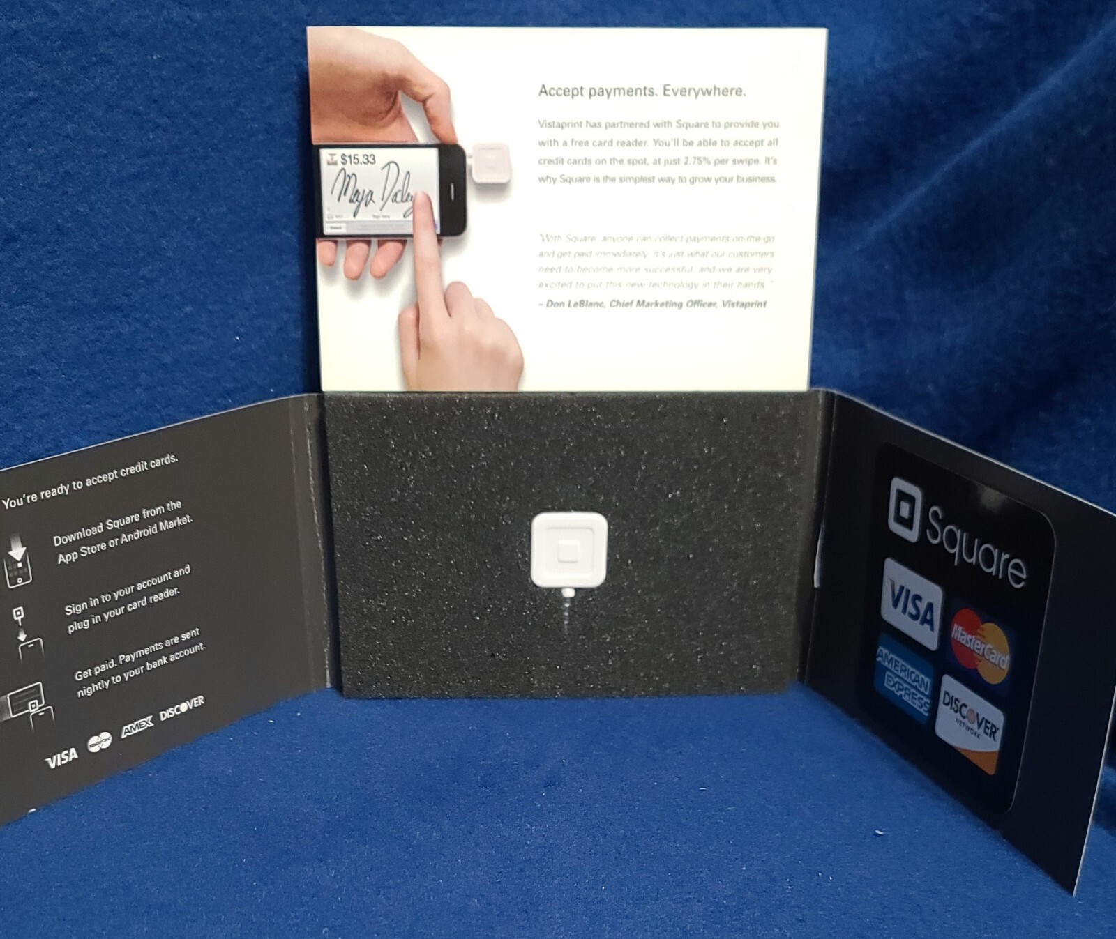 Square Credit, Debit Card Reader- White For Apple IPhone And Android New.