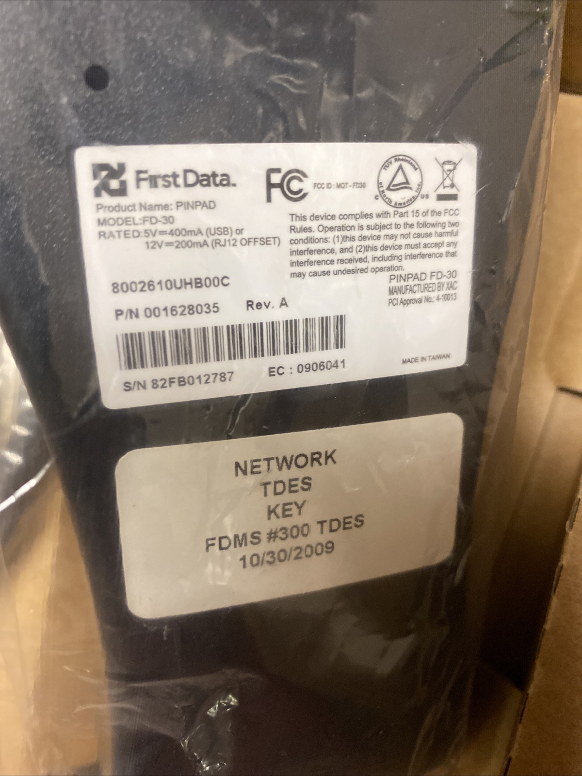 FD200 & FD30 W/ Stand First Data Payment Essentials Credit Card Terminal Check