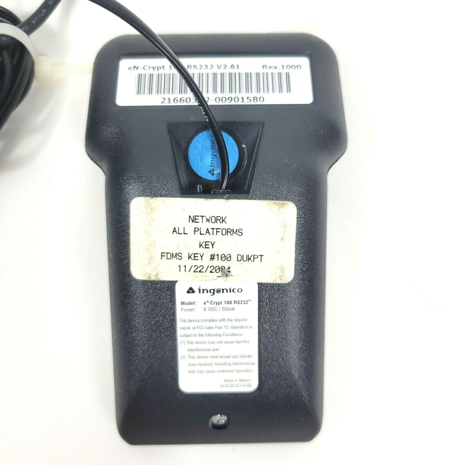INGENICO Pin Pad EN CRYPT 100 RS232 UNTESTED