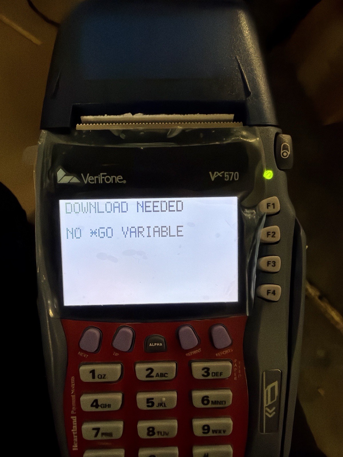 Verifone VX-570 OMNI 5750 Credit Card Machine with power supply