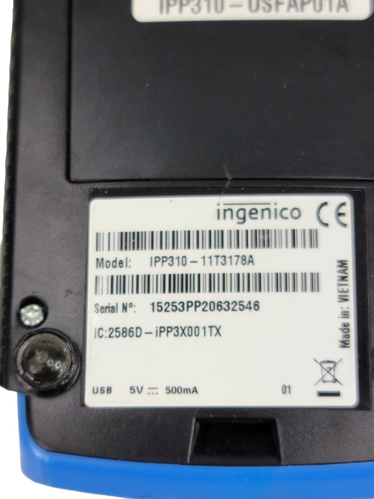 INGENICO IPP310-11T3178A Credit Card Terminal
