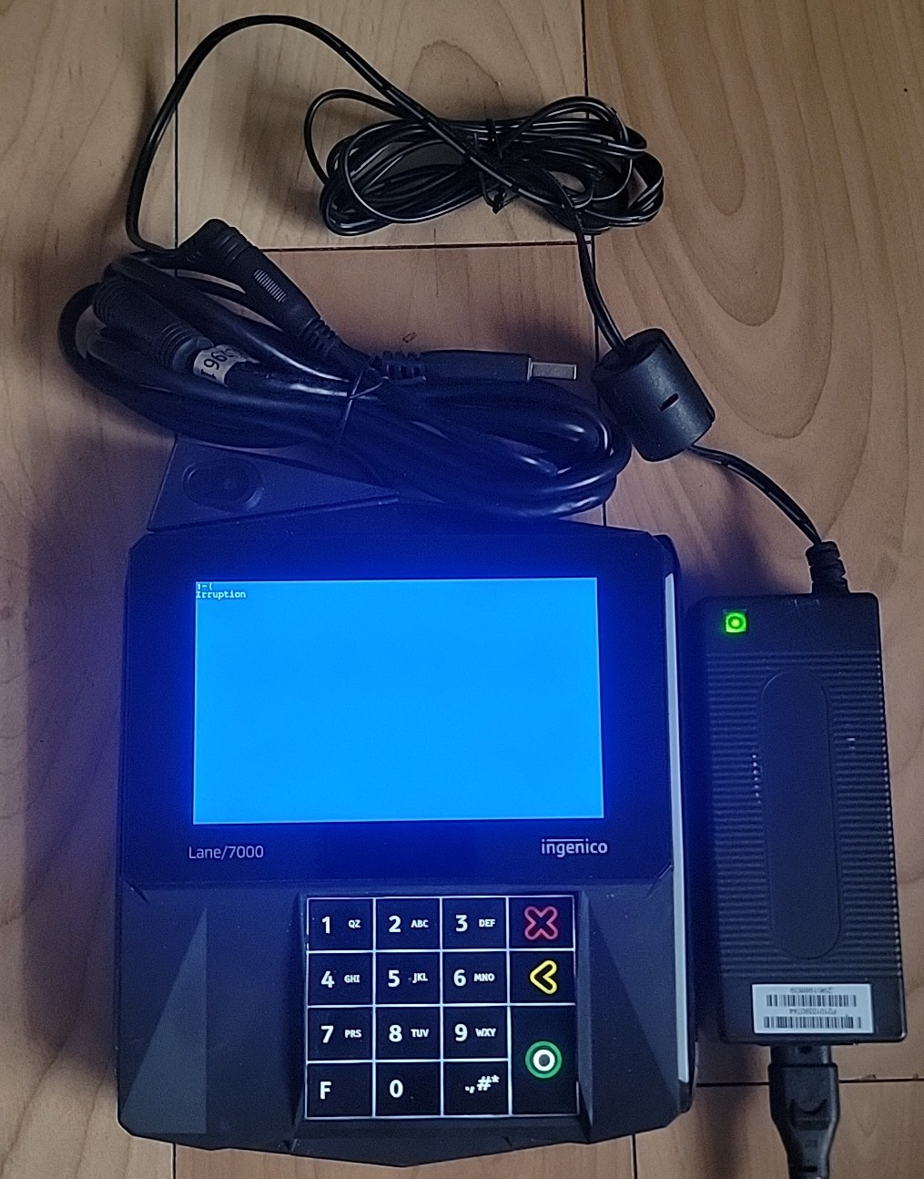 Ingenico Lane 7000 5-inch Credit Card Terminal with HDMI Power Supply FOR REAPIR