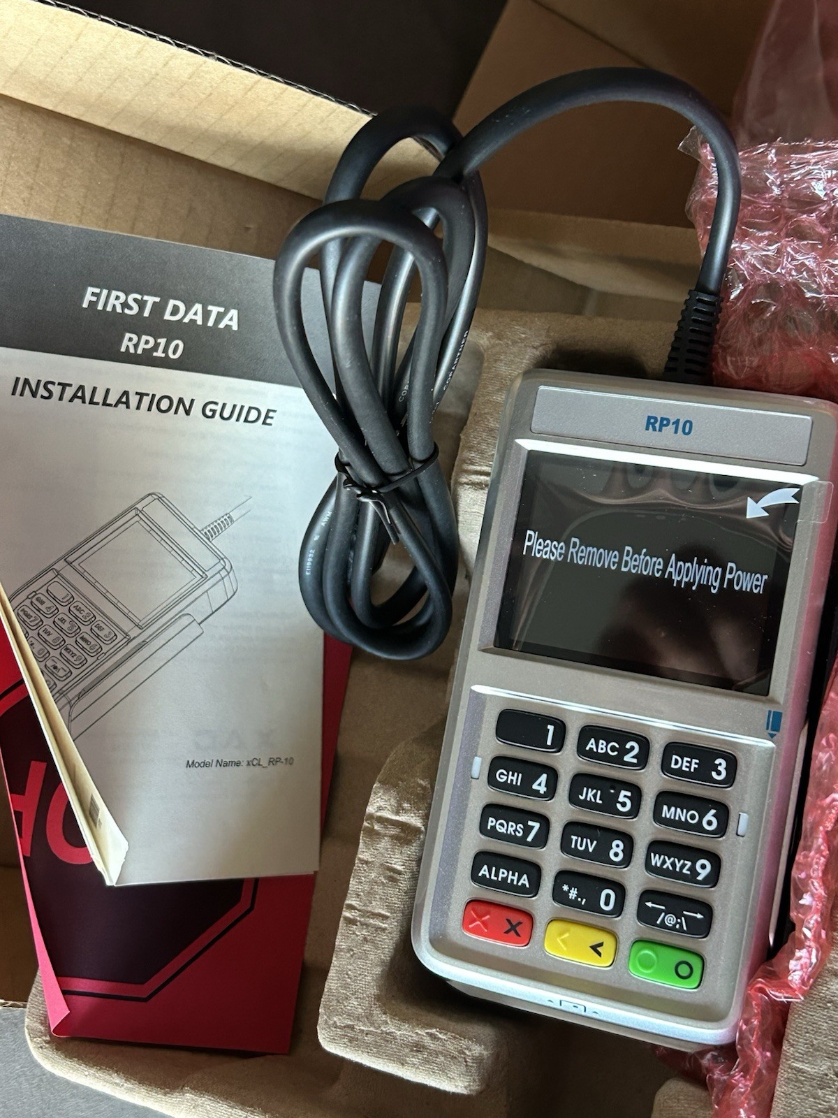 First Data FD150 Credit Card Terminal EMV & NFC + POS PIN Pad Model xCL-RP10