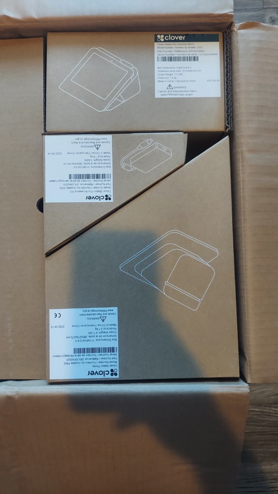 Clover POS System S503 C503 P500 POS Terminal Display Printer Register