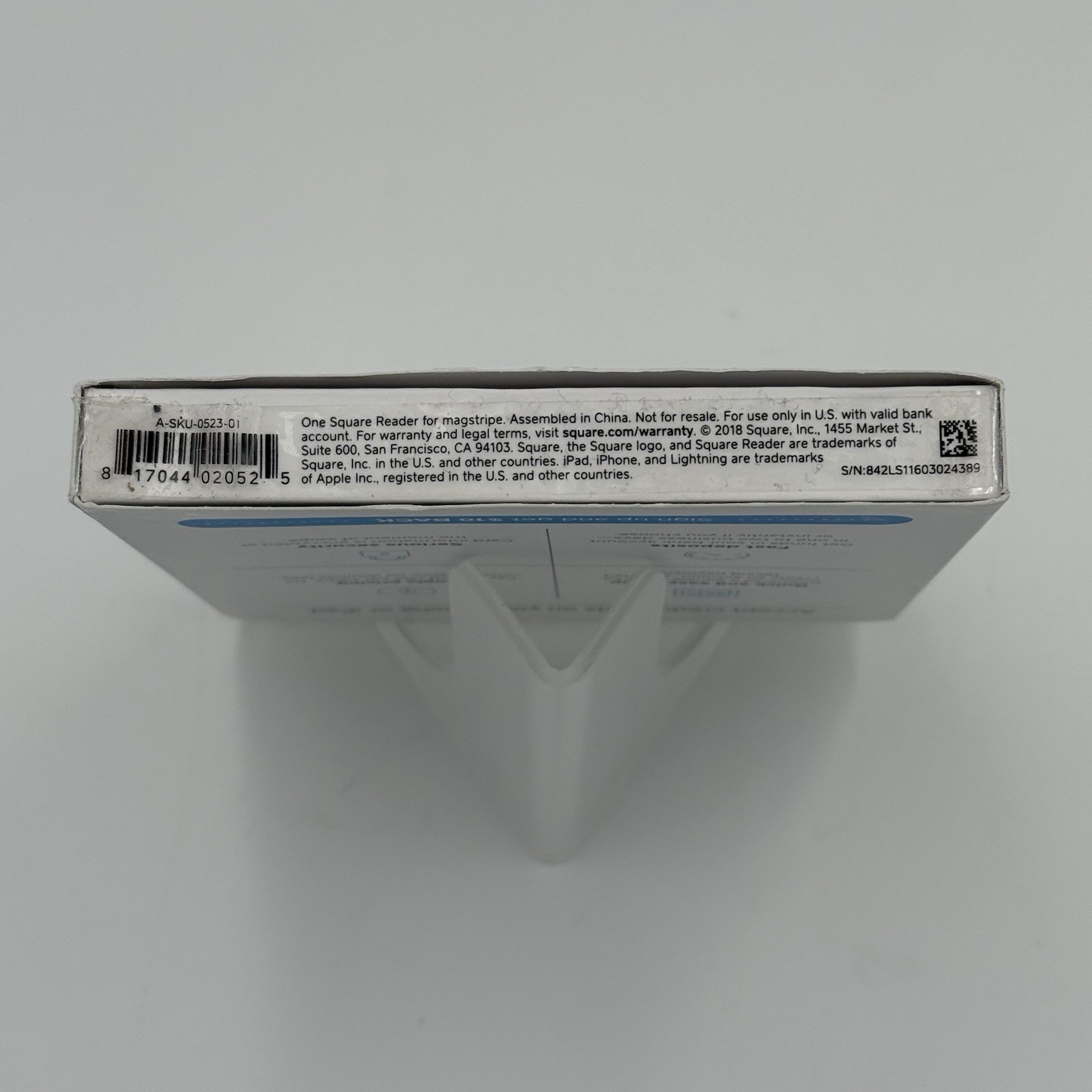 Square Reader Magstripe Lightning Connector A-SKU-0523 New Sealed Box Wear