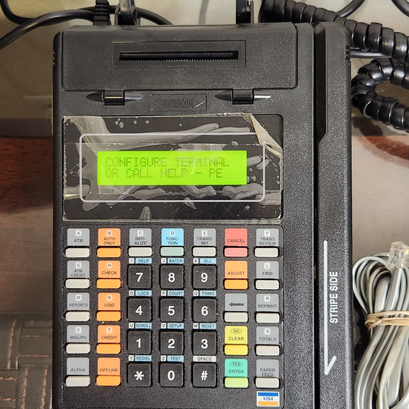 Hypercom TSYS T7PT VMS VISA EBT T7P Credit Card reader /w Accessories