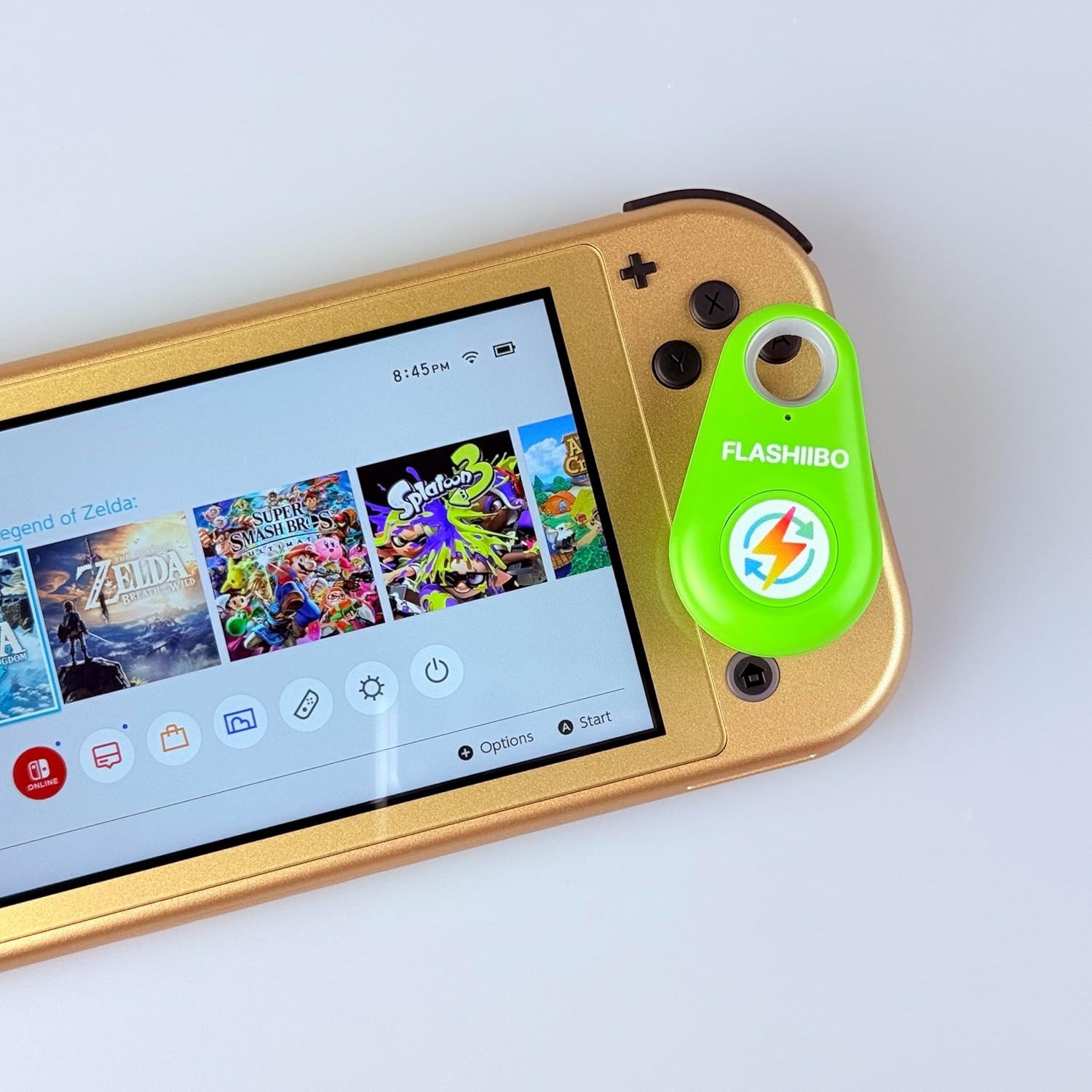 Handheld Green NFC Fob v1 – Unlock Infinite Rewards in Nintendo Switch Gaming