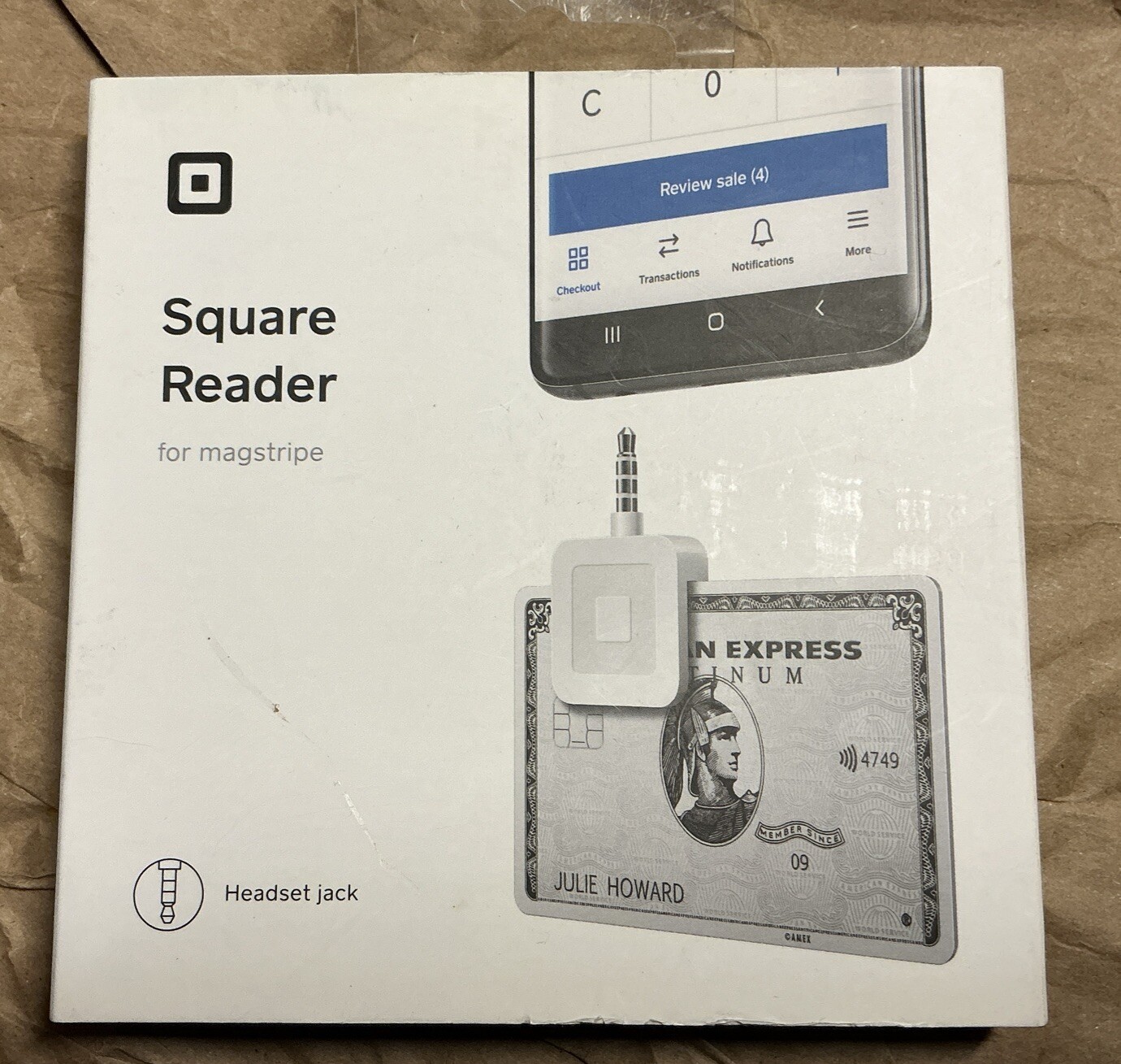 Square A-PKG-0206-01 Credit Debit Card Reader – White for Apple iPhone and…