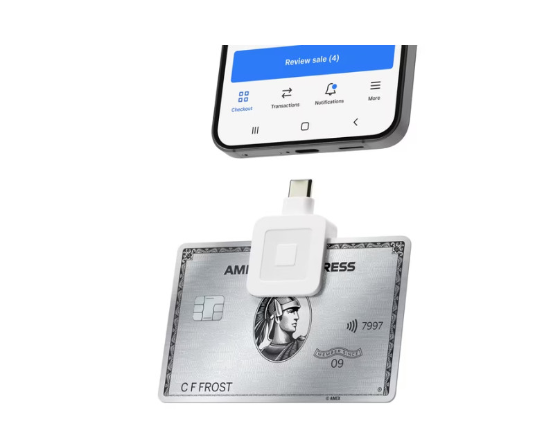 Square Reader for Magstripe USB-C Mobile Credit Card Readers Portable Compact