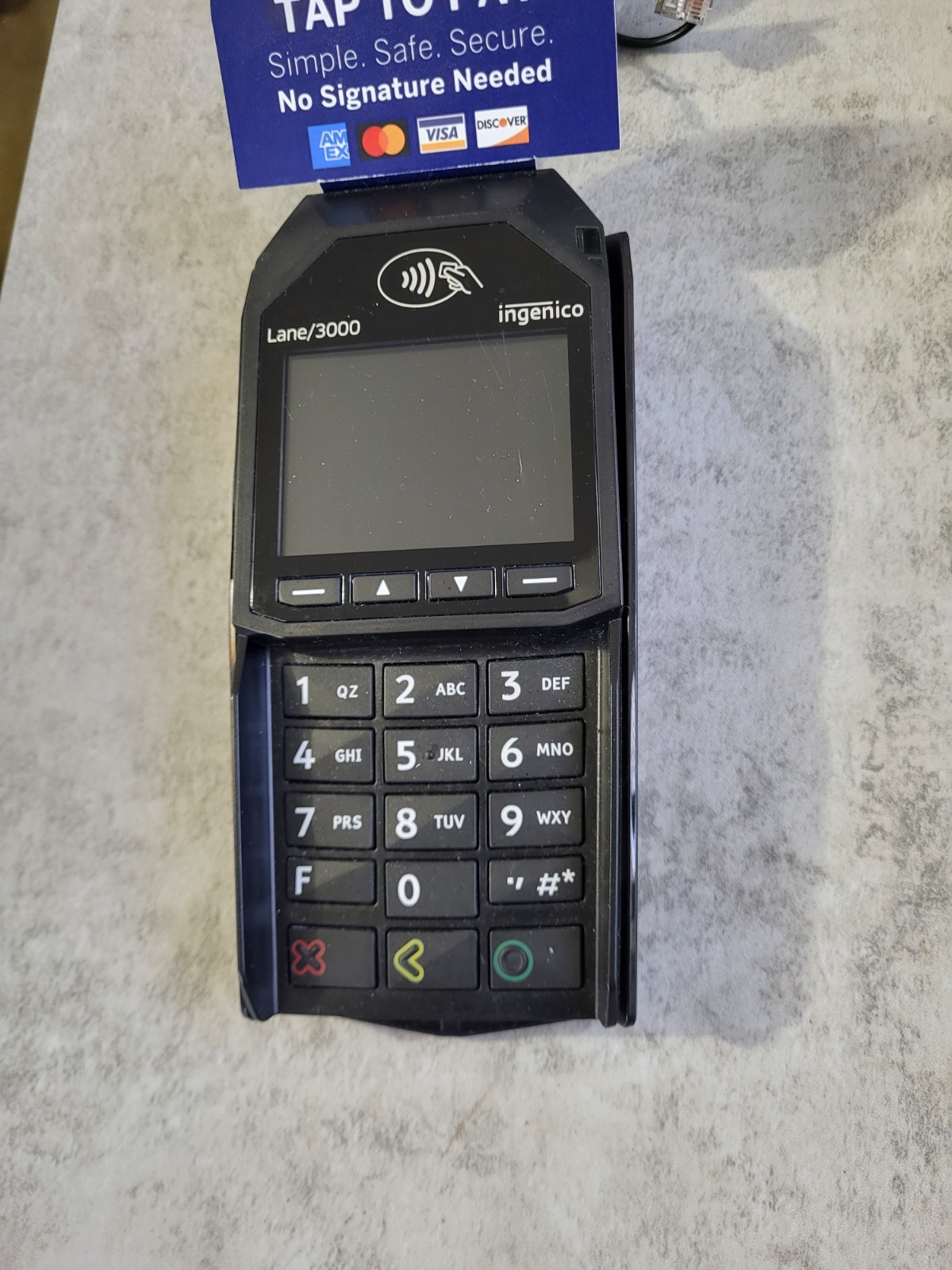 Ingenico LANE/3000 USSCNO2A Credit Card Reader Payment Terminal 31700AM