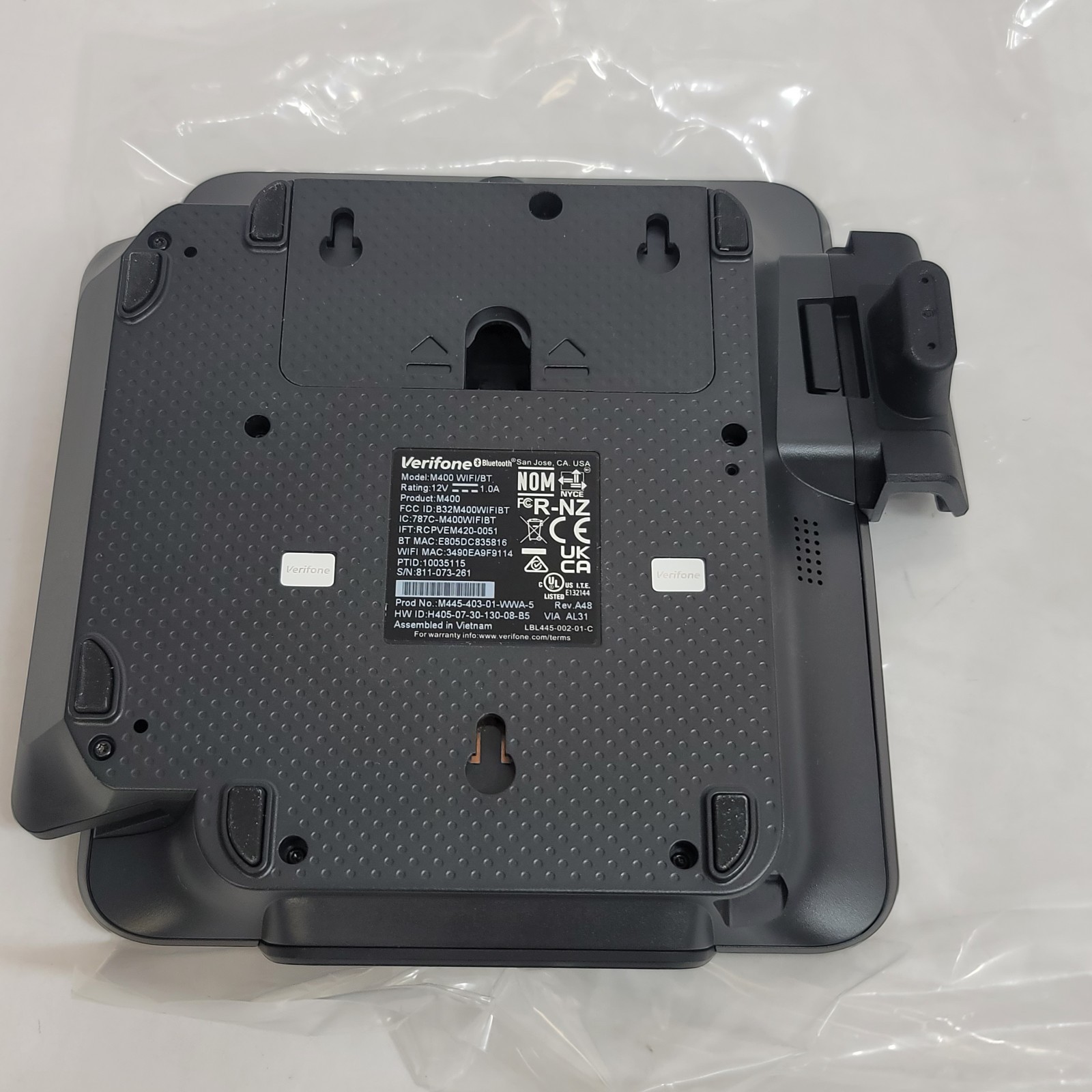 VERIFONE M400 WIFI/BT (PCI5) M445-403-01-WWA-5 CREDIT CARD TERMINAL * NEW