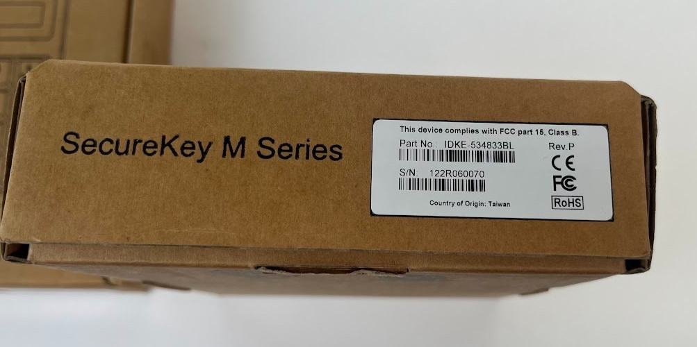 Lot of 2 ID Tech SecureKey M130 IDKE-534833BL Encrypted Keypad MagStripe USB