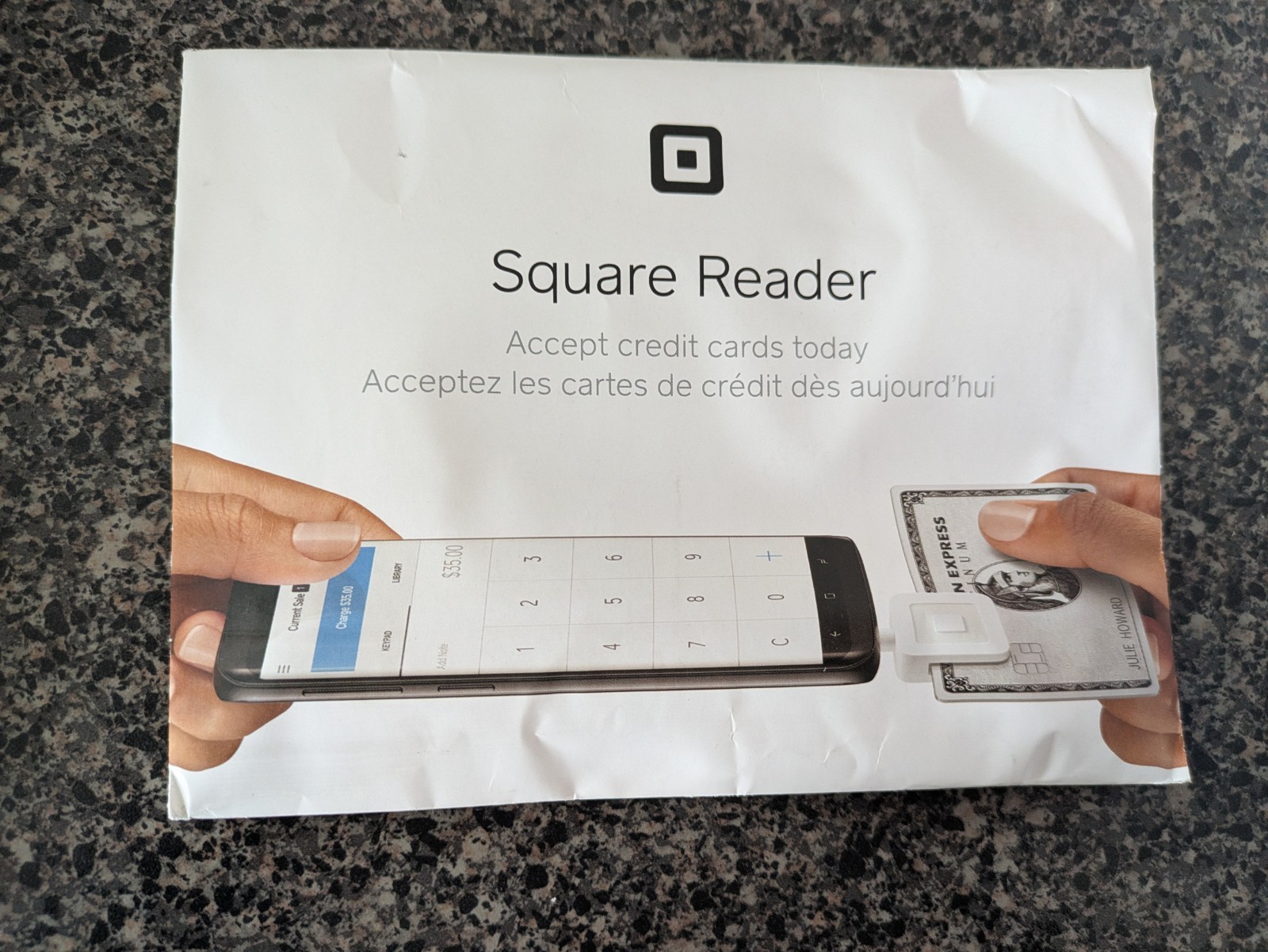 Square Credit Debit Card Reader For Magstripe White A-PKG-0224 NEW