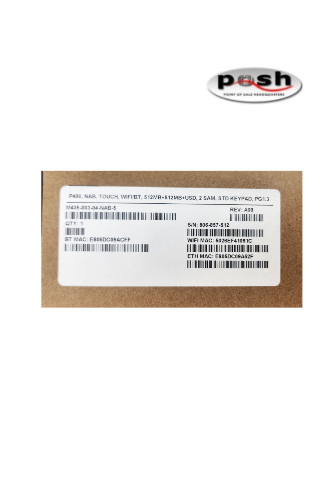 NEW VeriFone P400 Plus Payment Terminal (Pin Pad) PN:M435-003-04-NAB-5 – PG1.3