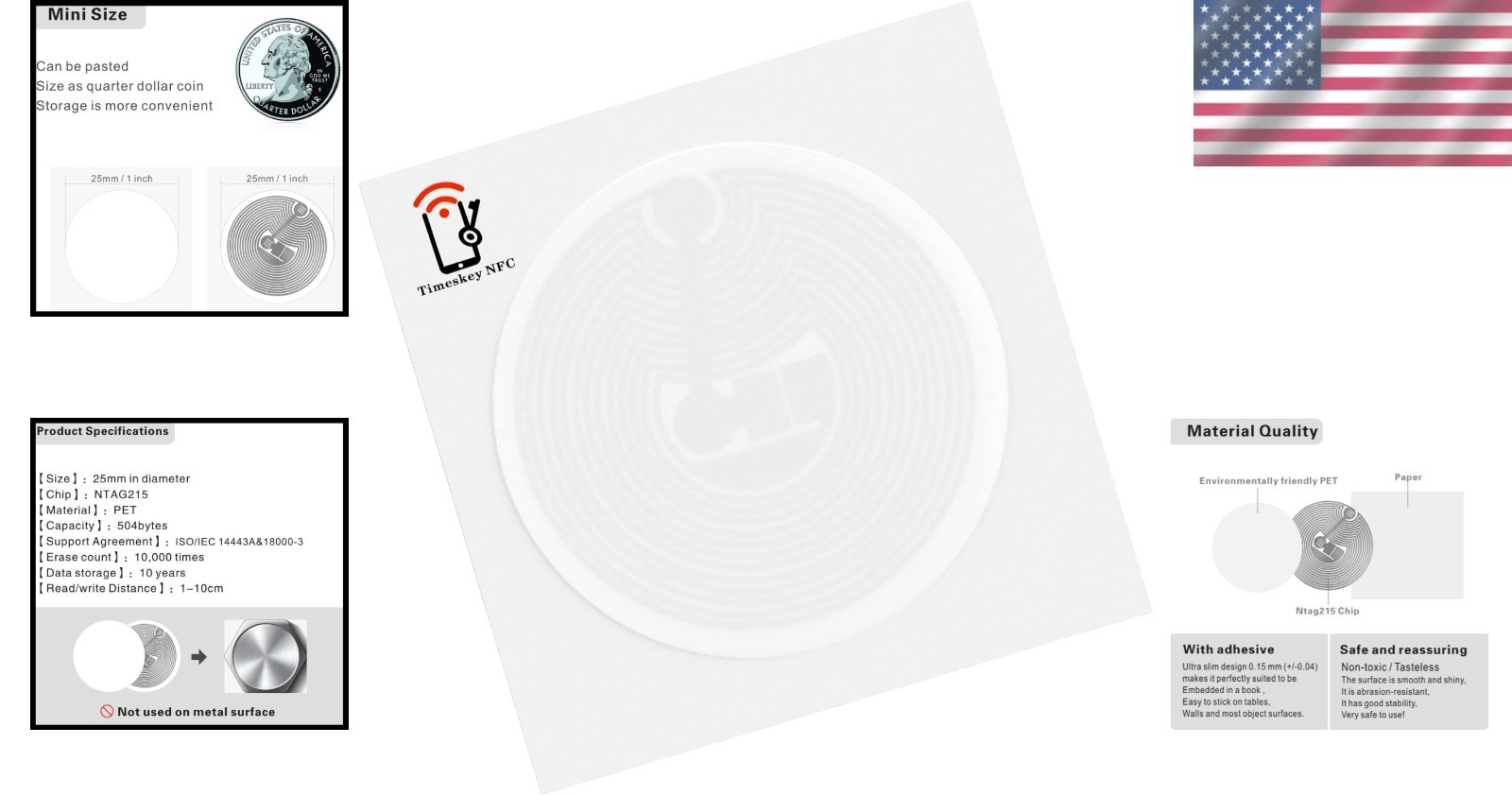 Adhesive NTAG215 NFC Stickers – 30 Pack of Round Tags for Smart Home Innovations