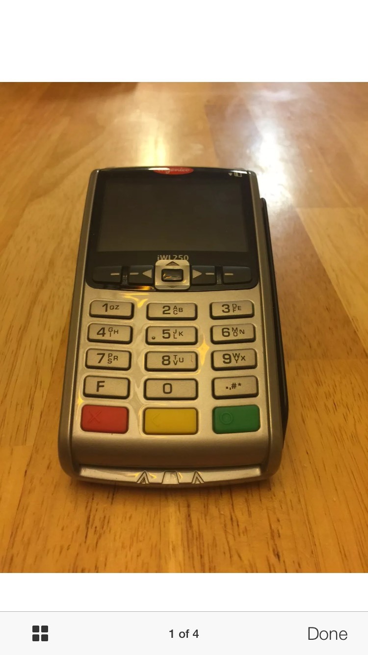 Ingenico IWL250 Wireless Credit Card Terminal EMV Slot Verifone Wifi Bluetooth A