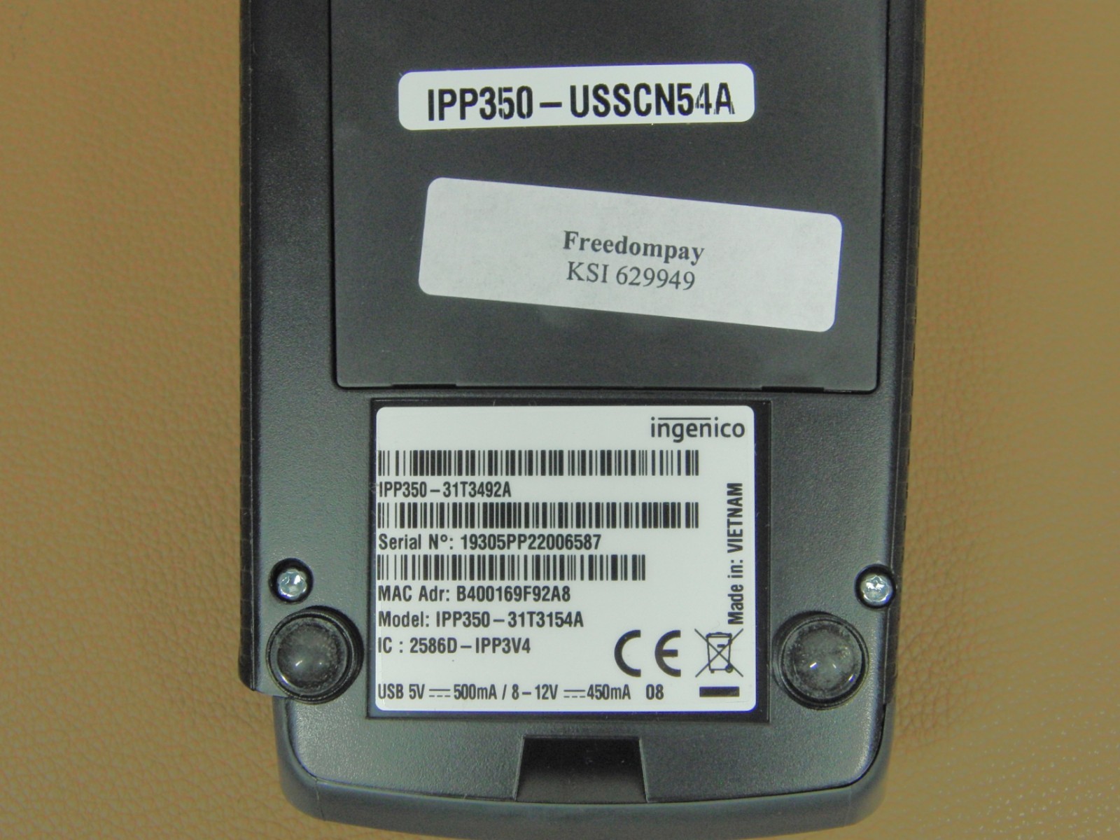 LOT of (12) ~ NEW ~ Ingenico IPP350-31P3493A Credit Card Reader Terminal