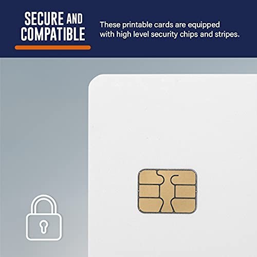 100 Pack SLE4442 Chip Cards – Hi-Co Magnetic Stripe PVC – Blank ID Cards