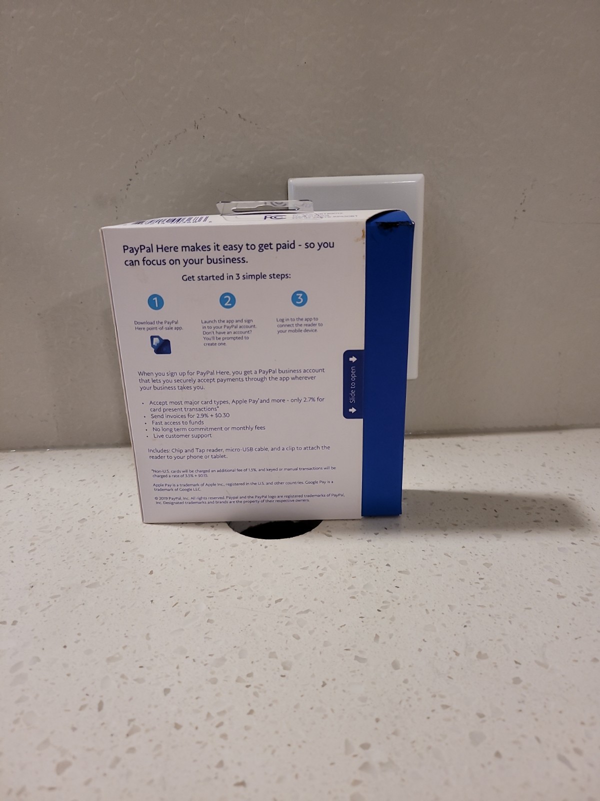 PayPal PCTUSDCRT CHIP AND TAP READER NO Charger