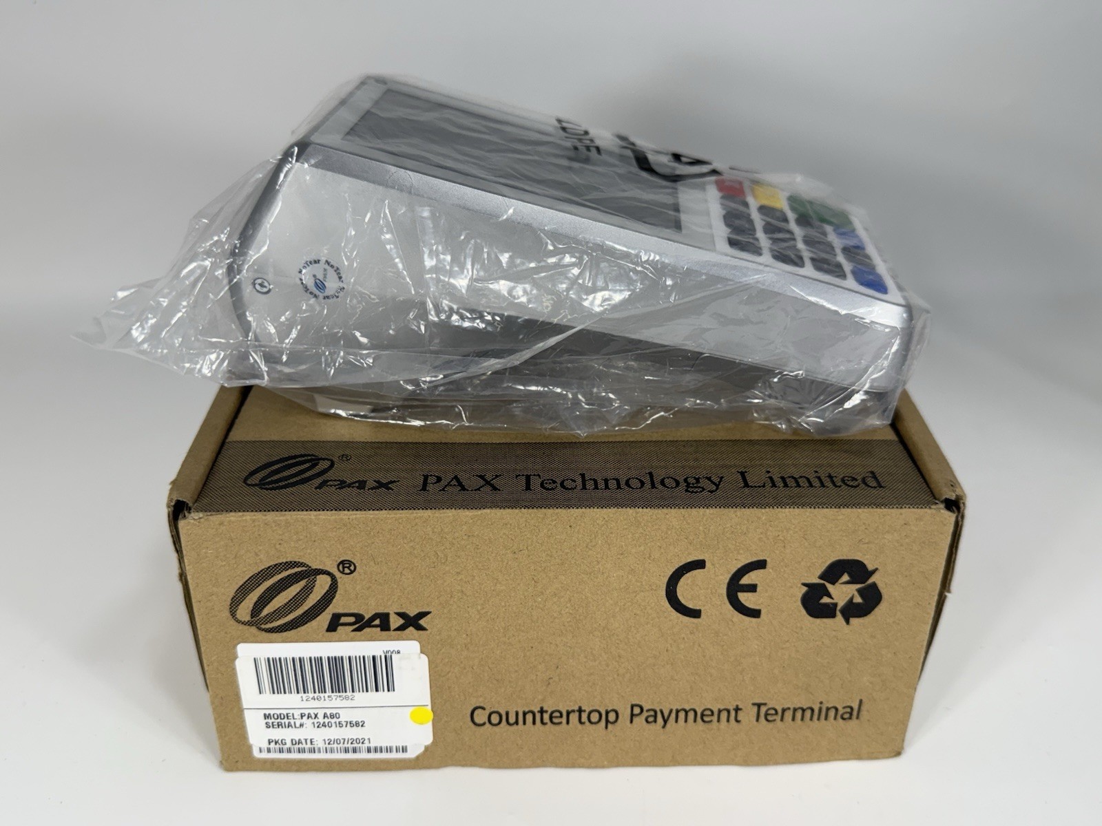 PAX A80 Smart Wireless/Ethernet Countertop Payment Terminal – A80-MBA-RD5-12AA