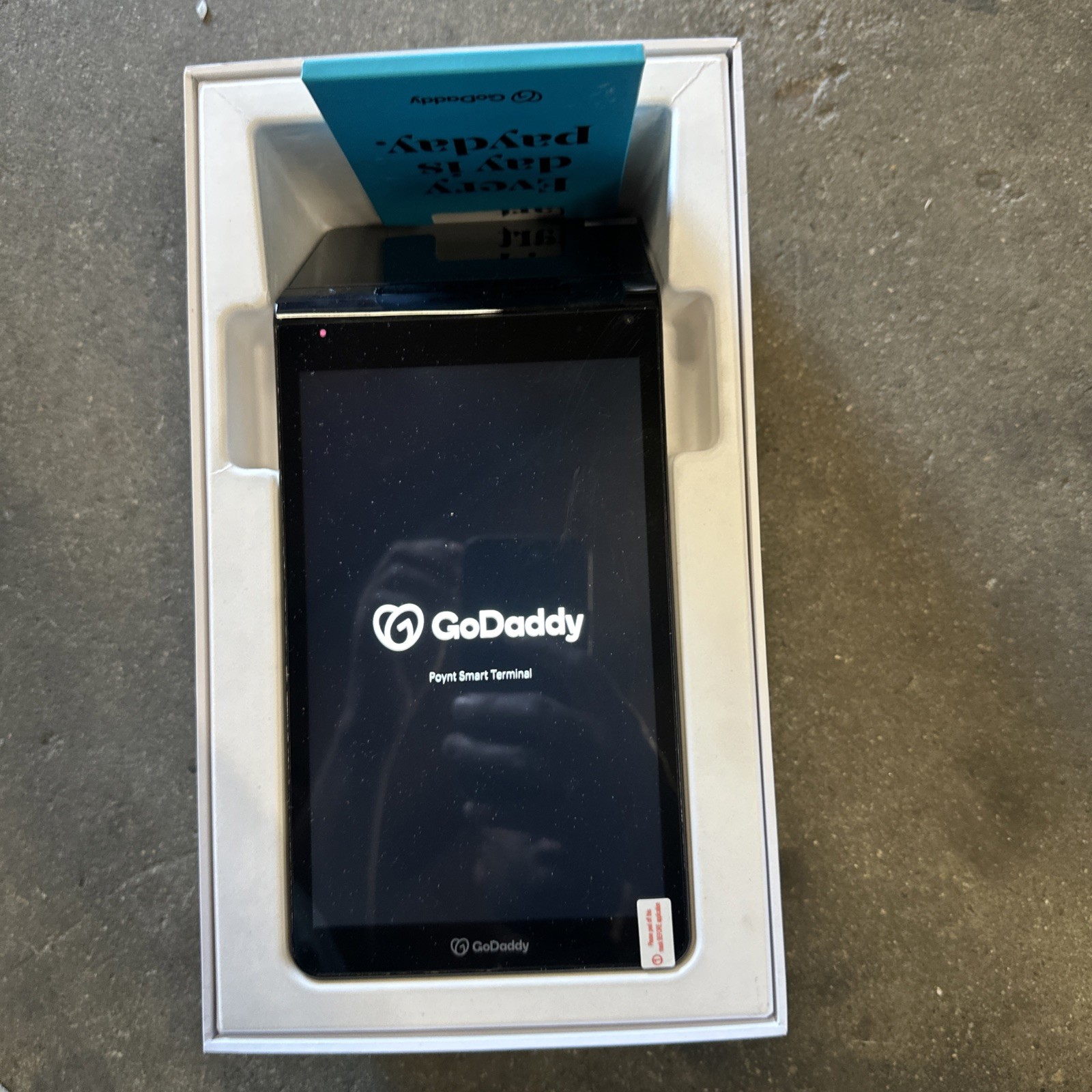 GoDaddy POYNT PST3 Smart Terminal Card Reader – New In Box Read Description
