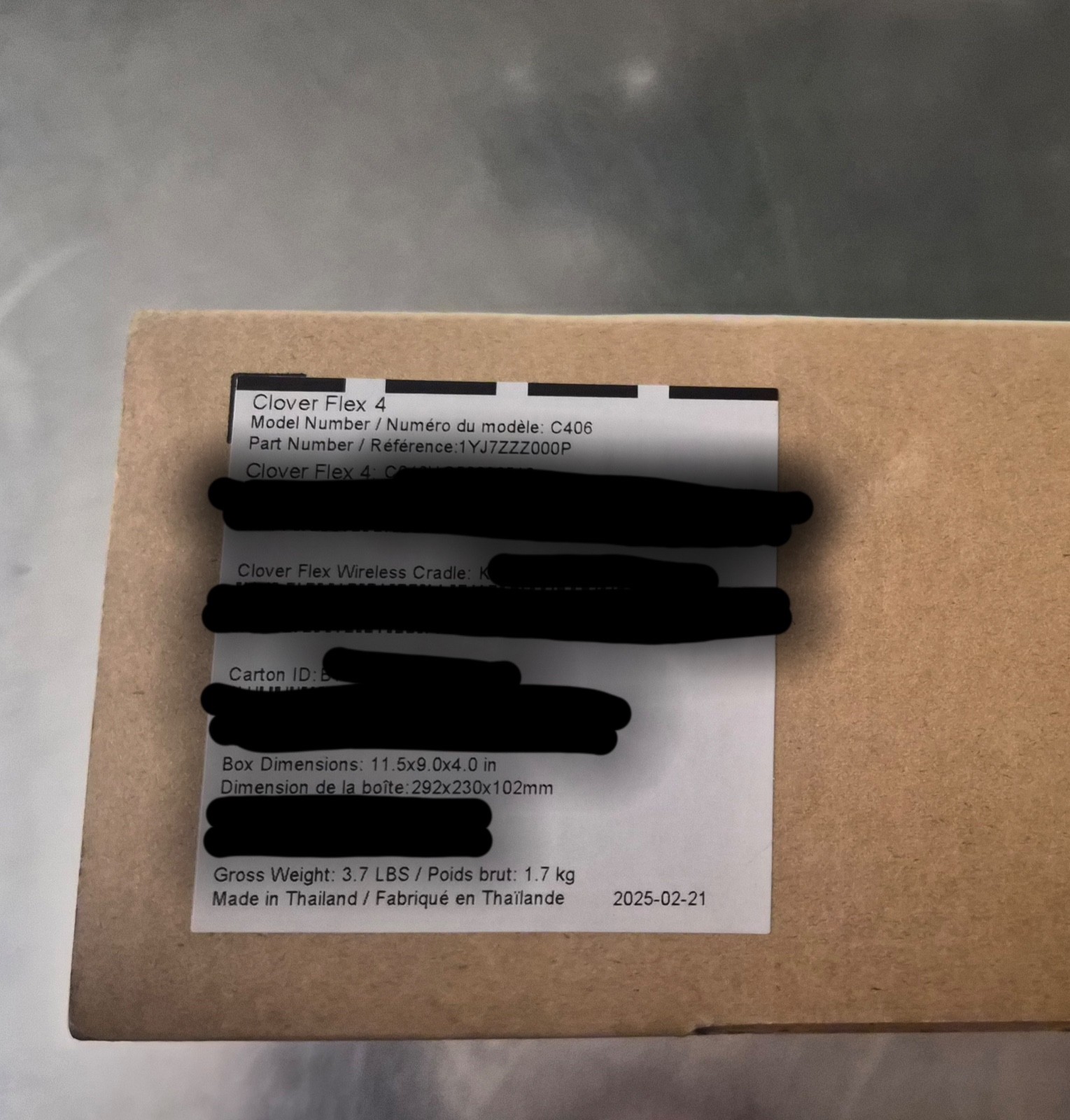 NEW SEALED Clover Flex 4 C406 POS Terminal w/ Wireless Charging Cradle