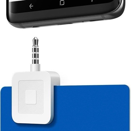 Lot of 3 Square Magstripe Readers for Headphone Jack White with Decal