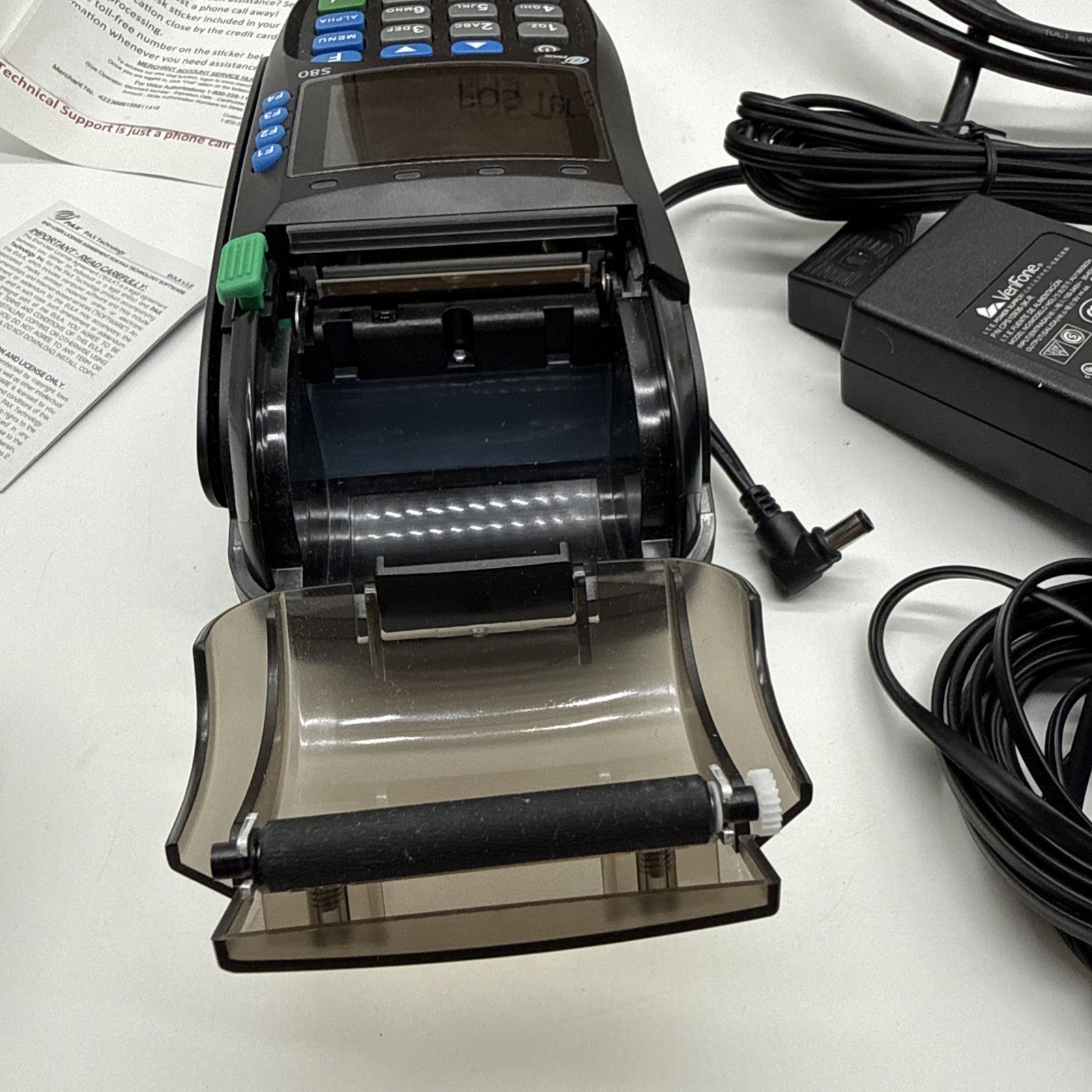 Used Pax S80 Credit Card Terminal with Power Cord Reset – Invalid IC Card- Works