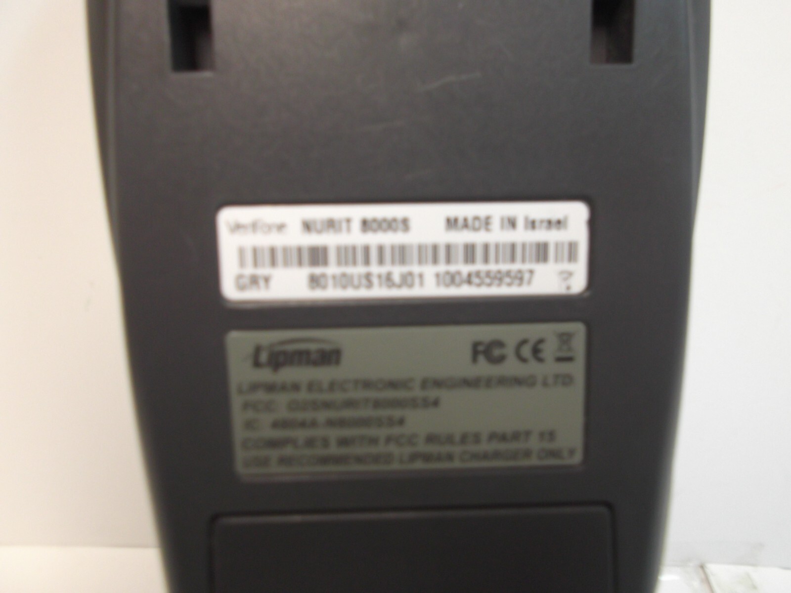 Verifone Nurit 8000S Credit Card Scanner Power Tested W/ 4 EXTRA PAPER ROLLS NEW