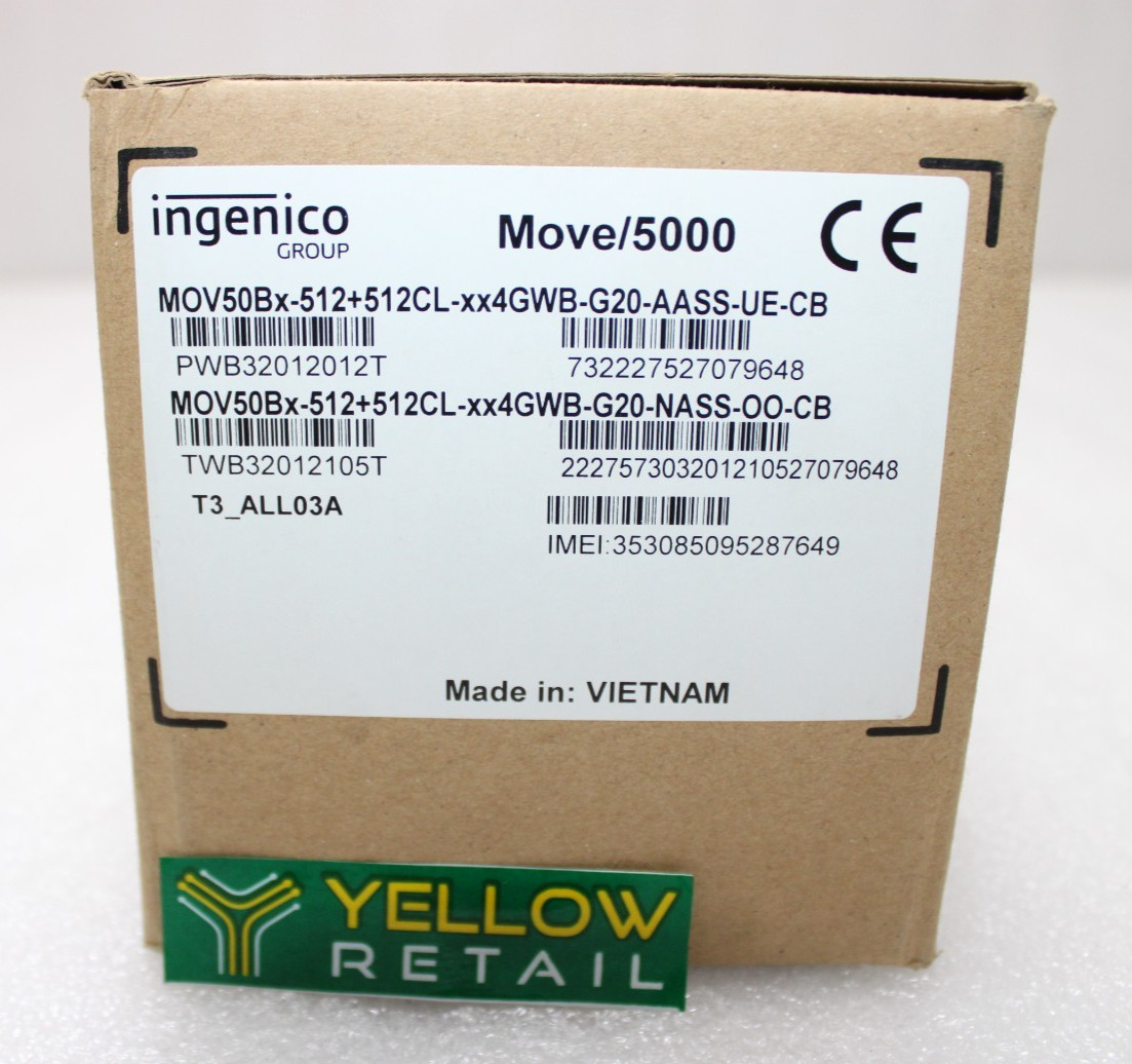 INGENICO MOVE/5000 PORTABLE PAYMENT TERMINAL PWB32012012T TWB3201205T
