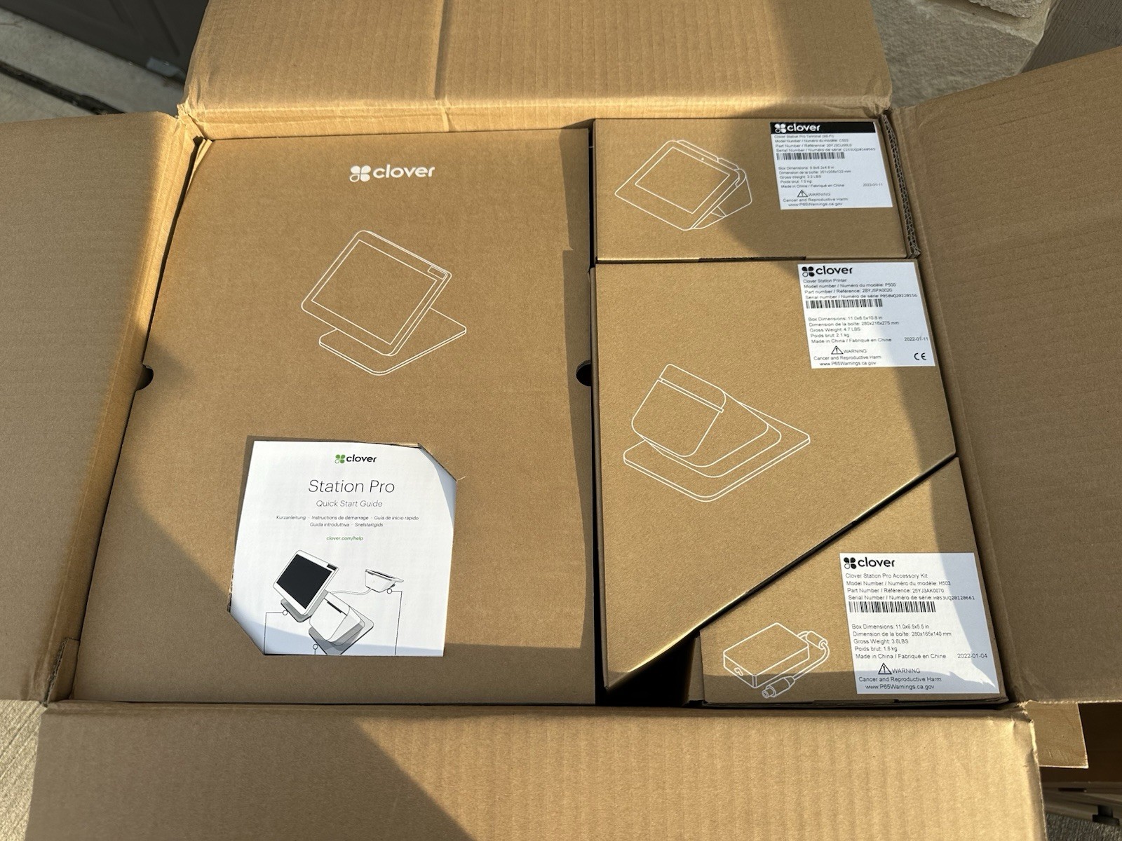NEW Clover Station Pro X503 Terminal , Display , KIT , Printer