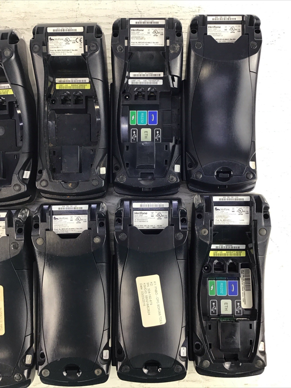 Lot Of 12 VeriFone VX520 Card Reader POS Systems 7 Tampered 5 Working