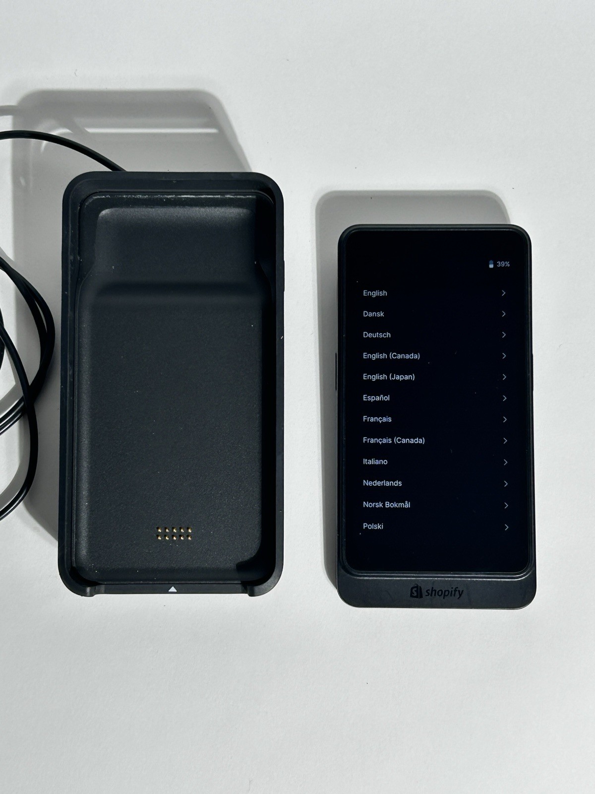 Shopify POS Go Handheld Card Reader Terminal (Card reader + terminal dock)