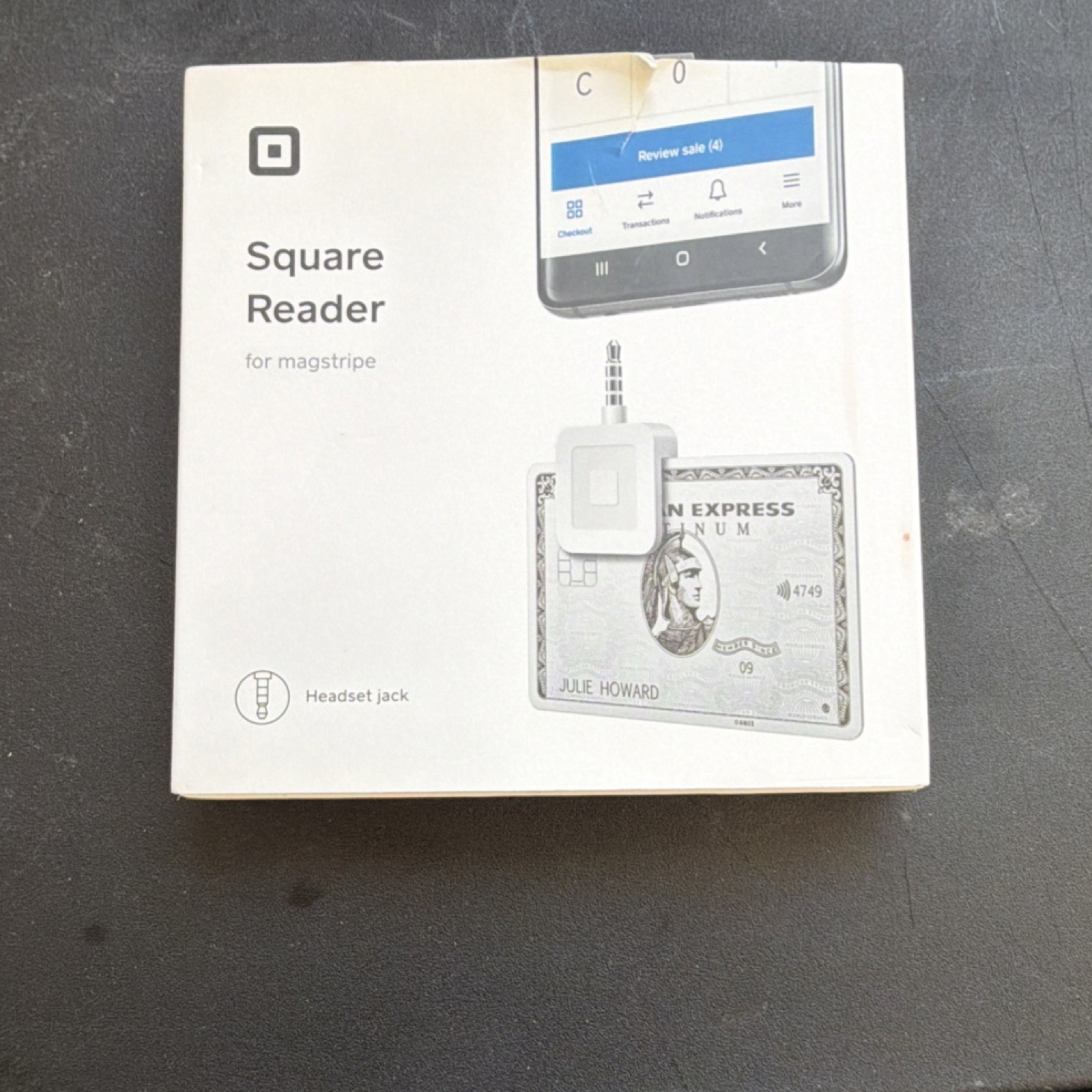 Square A-SKU-0047-04 Wired Magstripe Headset Jack Credit Card Reader
