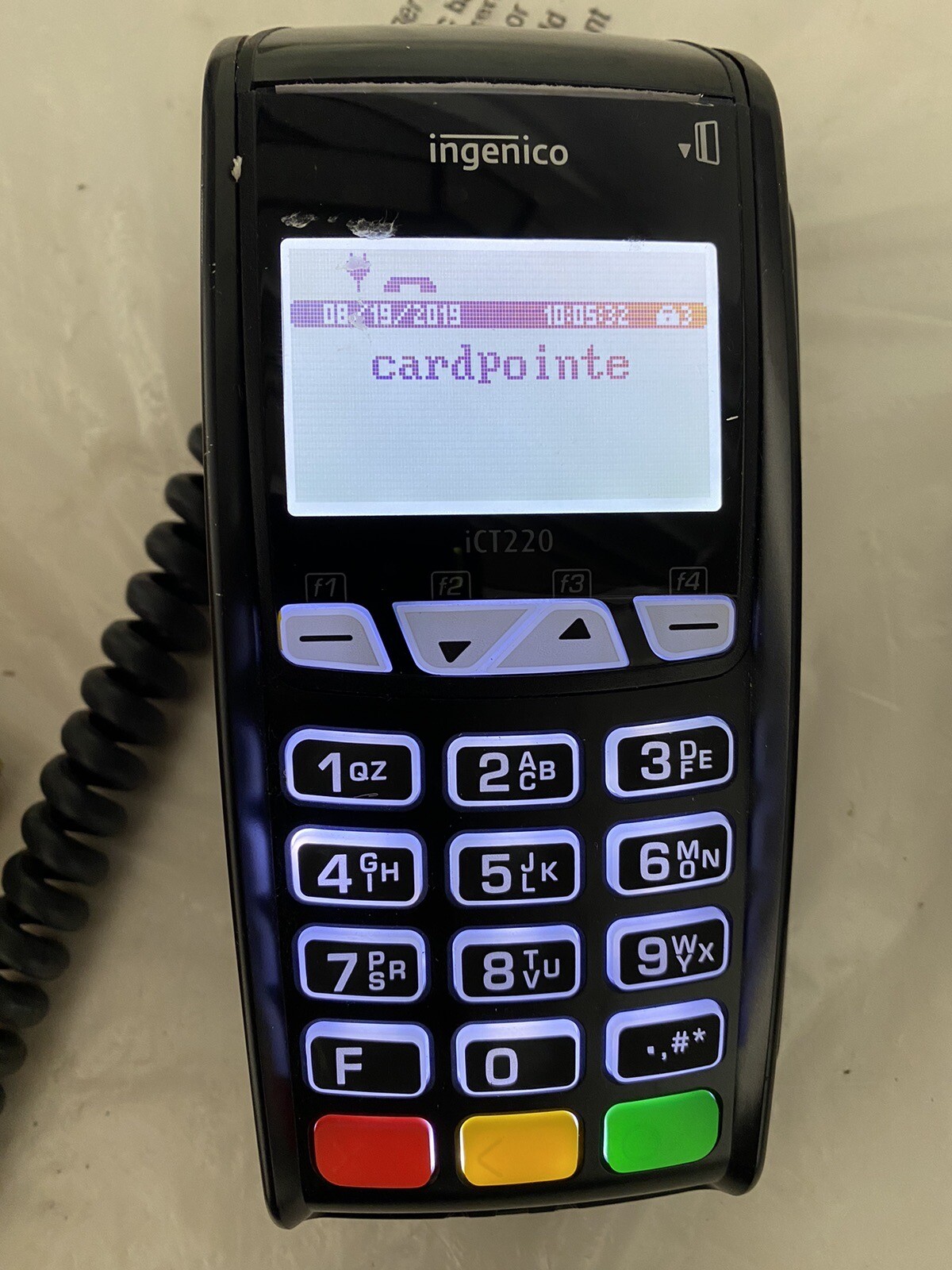 Ingenico iCT220-11T2371A Credit Card Terminal with Chip Reader. “Used”