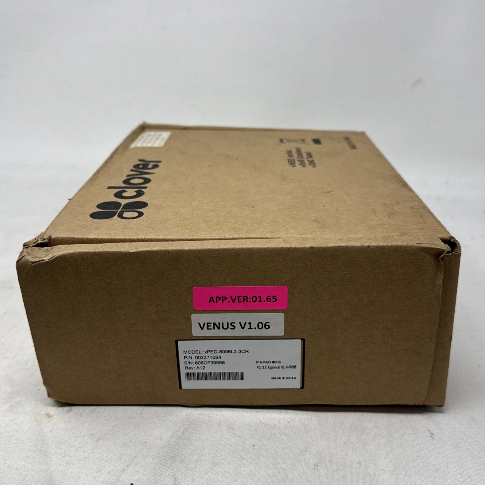 BRAND NEW! Clover XAC xPED-8006L2-3CR White LCD Display POS PINPAD 8006 (VB)