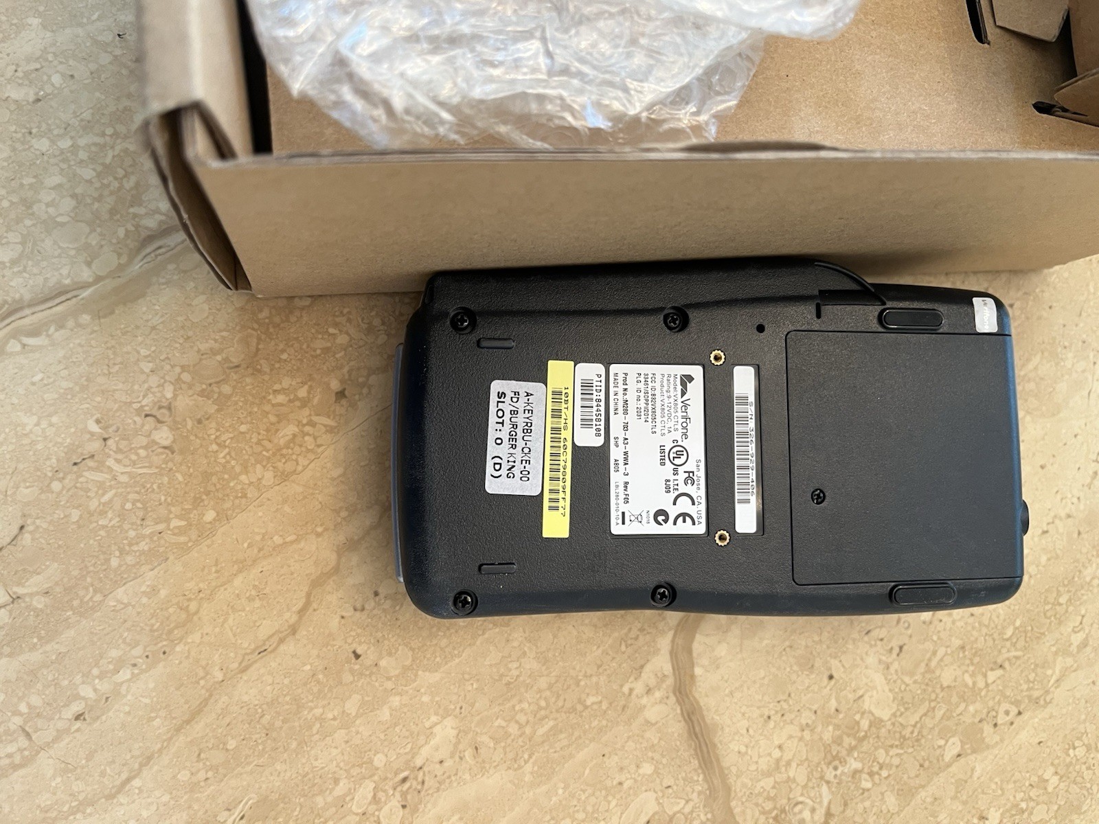 Verifone VX-805 Pin Pad Card Reader 160mb Keypad