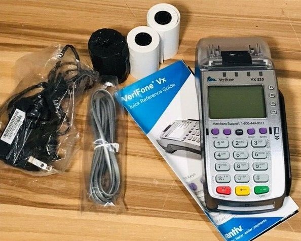 VERIFONE VX520 KEYPAD TERMINAL W/ACCESSORIES–TESTED(READ THE FULL DESCRIPTION)