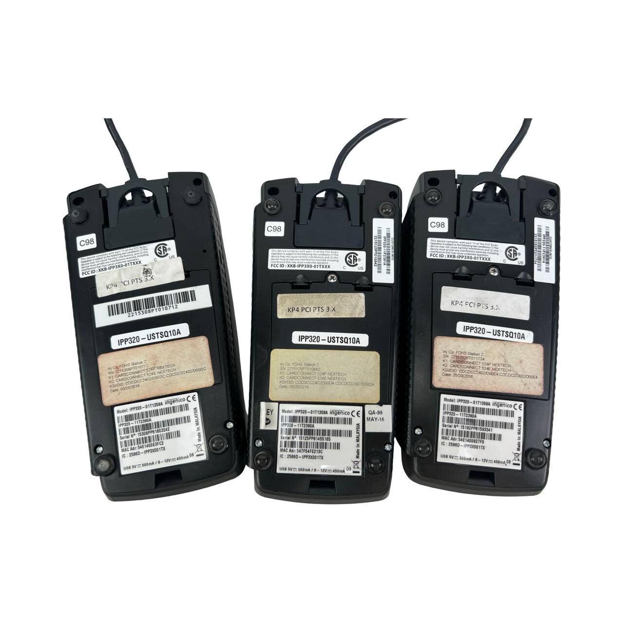 Lot of 3 – Ingenico iPP320 Card Reader IPP320-31T3494A